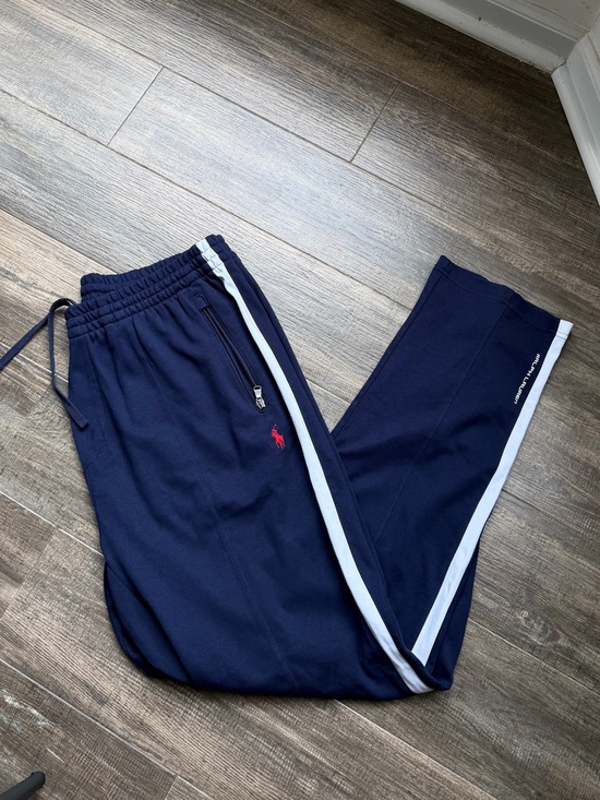 Other - Polo Ralph Lauren navy blue striped white sweats XL